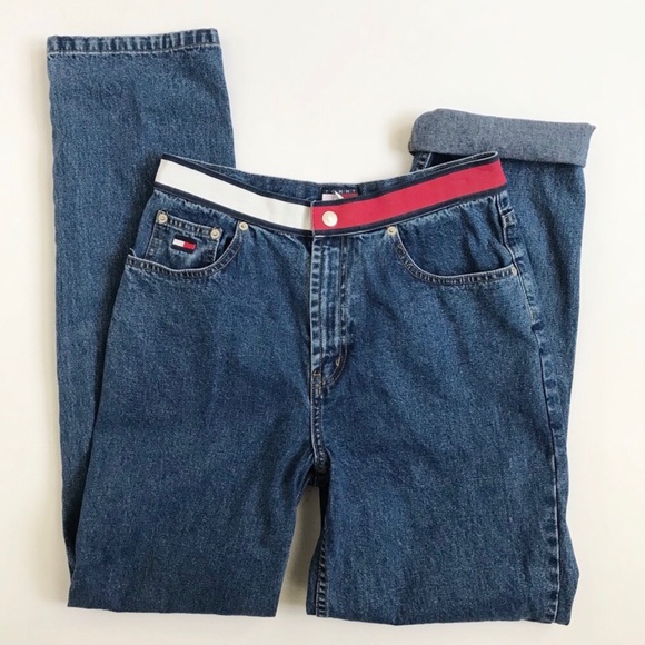 tommy hilfiger high waisted mom jeans